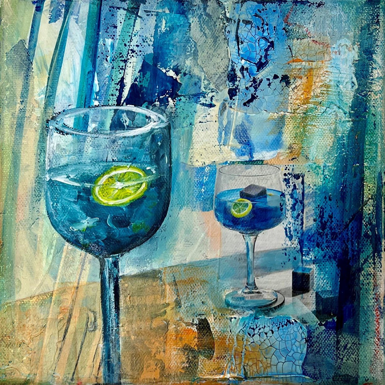 Malen in Serie mit Acryl und Mixed Media Elementen - Kleine Formate, grosse Wirkung